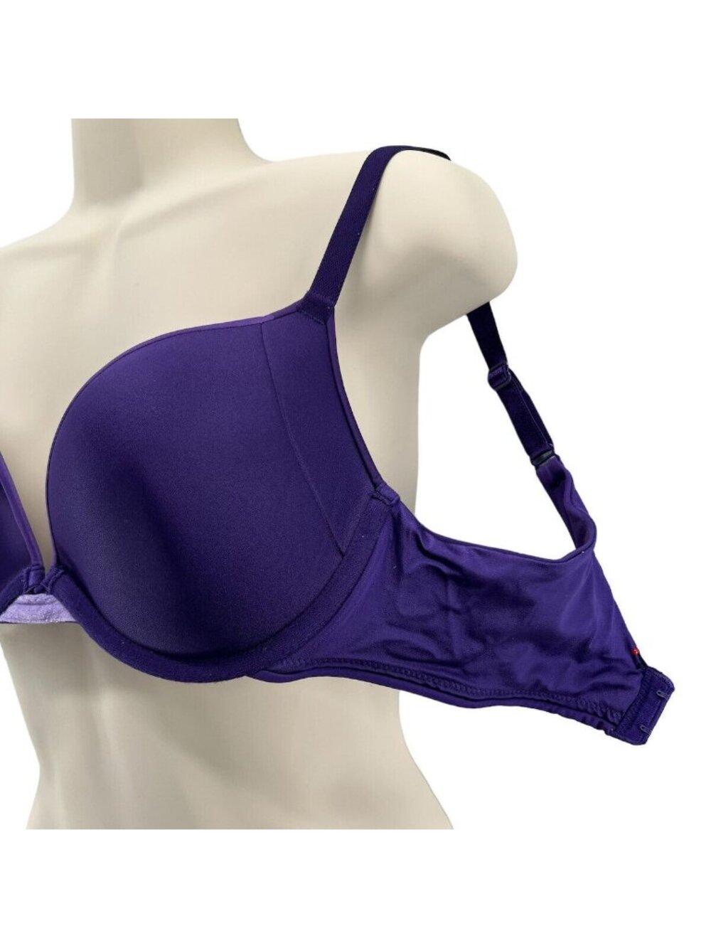 Maidenform 34D Underwire Contour Bra T-Shirt Purple Soft Cup EUC RN 27701 - Picture 12 of 13
